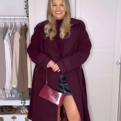 Crimson Velvet Overcoat