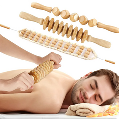 Birch Wood Anti-Cellulite Massage Roller Kit